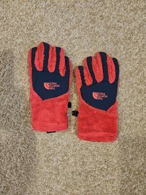 The North Face Hot Pink and Black Fleece Children's Gloves